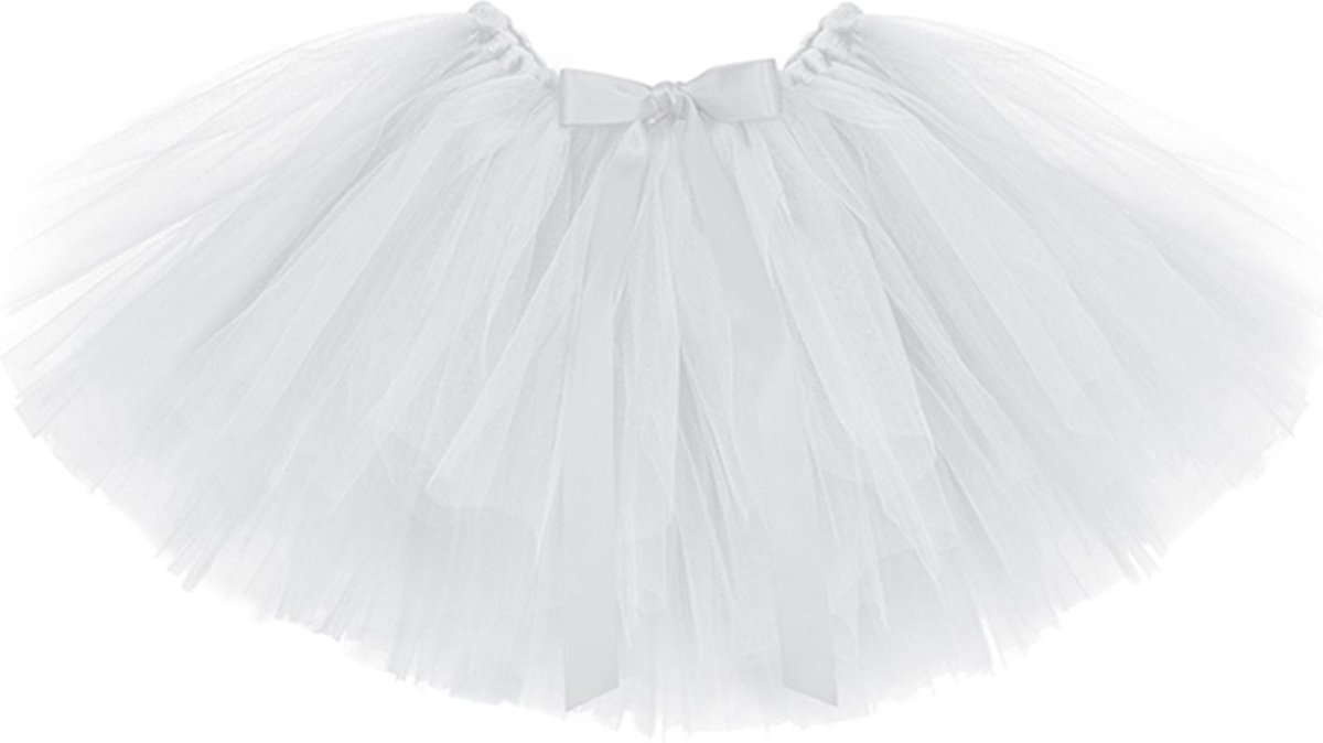 PARTYDECO - Witte tutu voor meisjes - 116/128 (6-8 jaar) - Accessoires > Rokken, Tutus